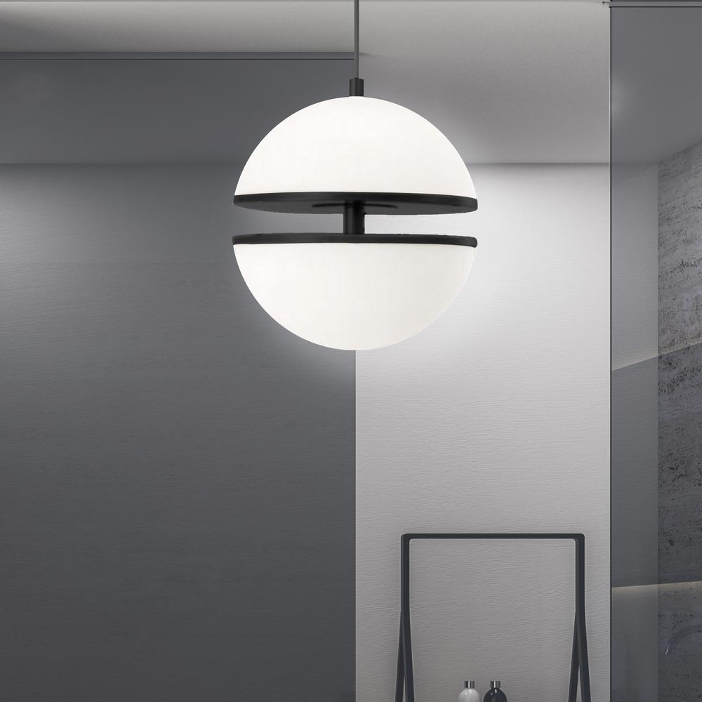 30W Pendant, MB, WH Glass