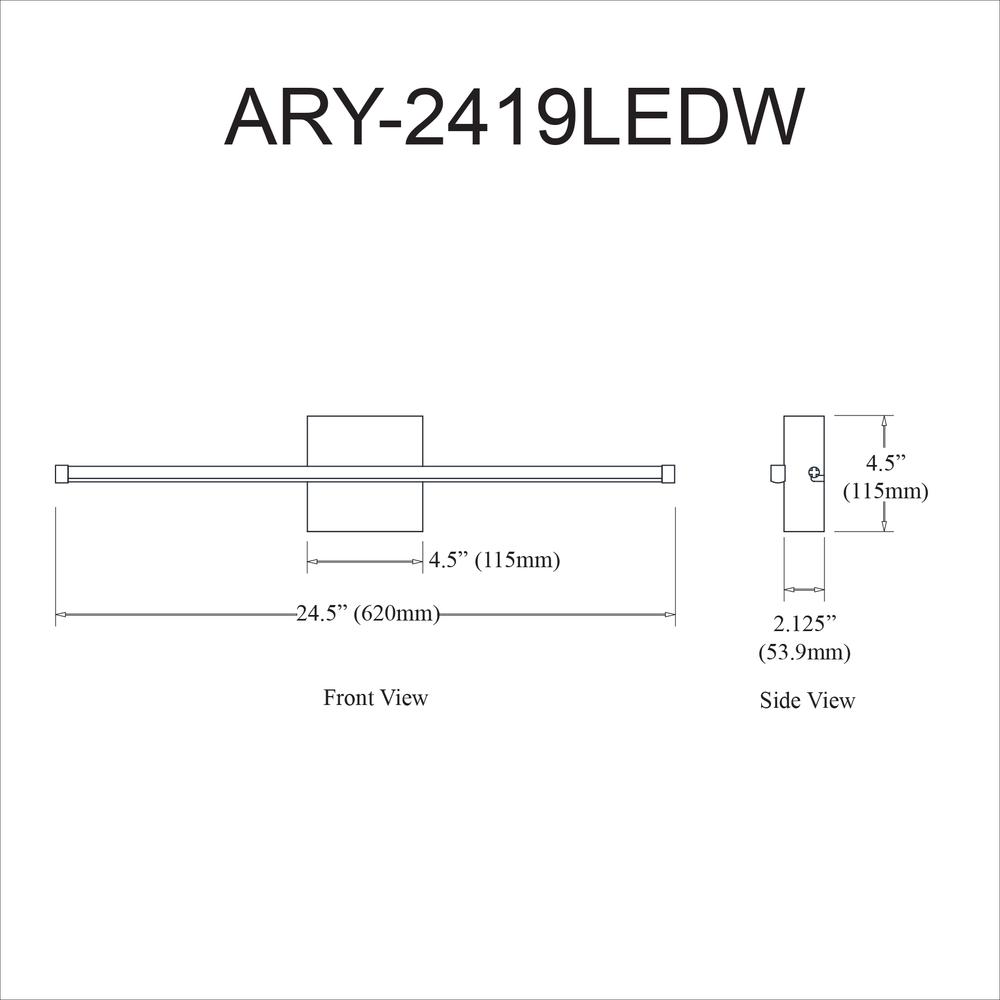 19W Wall Sconce PC,WH Acrylic Diffuser