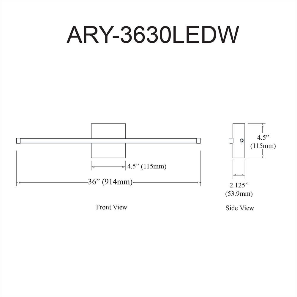30W Wall Sconce PC,WH Acrylic Diffuser
