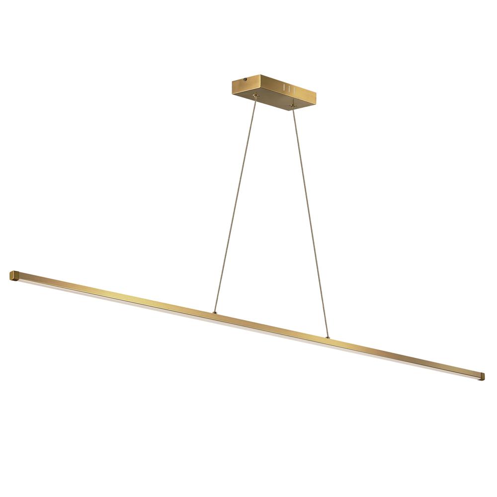 30W Horiz Pendant AGB, WH Acrylic Diffuser
