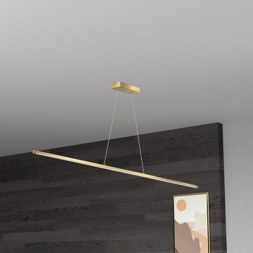 30W Horiz Pendant AGB, WH Acrylic Diffuser