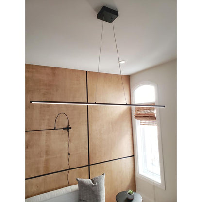 30W Horiz Pendant MB, WH Acrylic Diffuser