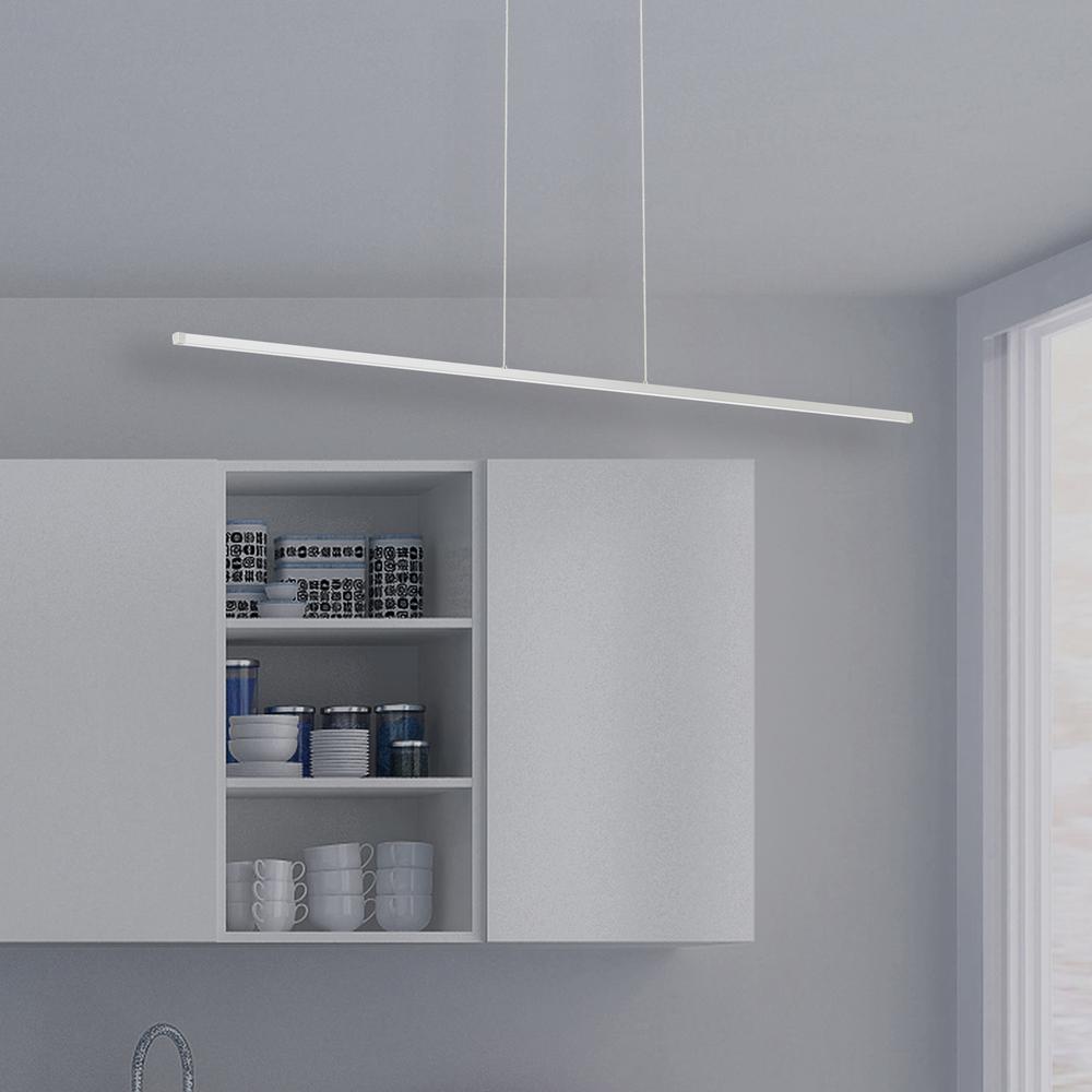 30W Horiz Pendant MW, WH Acrylic Diffuser