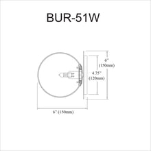 1LT Halogen Wall Sconce,  MB, Clear Glass