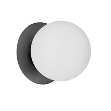 1LT Halogen Wall Sconce,  MB, White Glass
