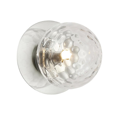 1LT Halogen Wall Sconce,  PC, Clear Glass