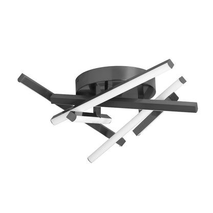 34W Flush Mount Matte Black with White Silicone Diffuser