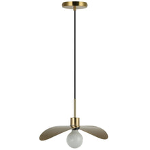1 Light Aged Brass Pendant