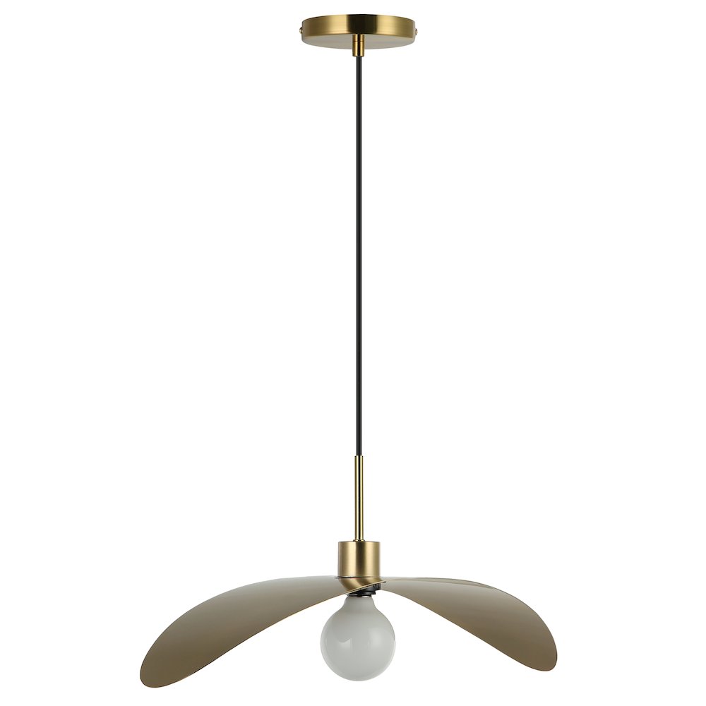 1 Light Aged Brass Pendant