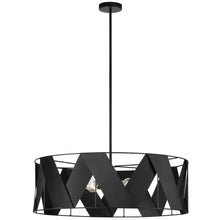 4LT Incandescent Chandelier, MB, BK Ribbon