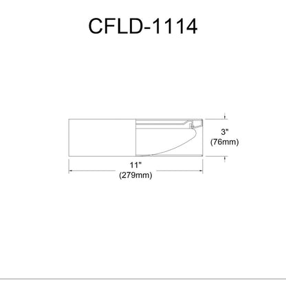 LED Flush Mount, Satin Chrome Finish, Natural Shade