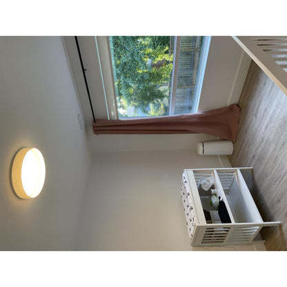 15" Flush Mount, Ivory Shade