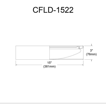 15" Flush Mount, Black Shade