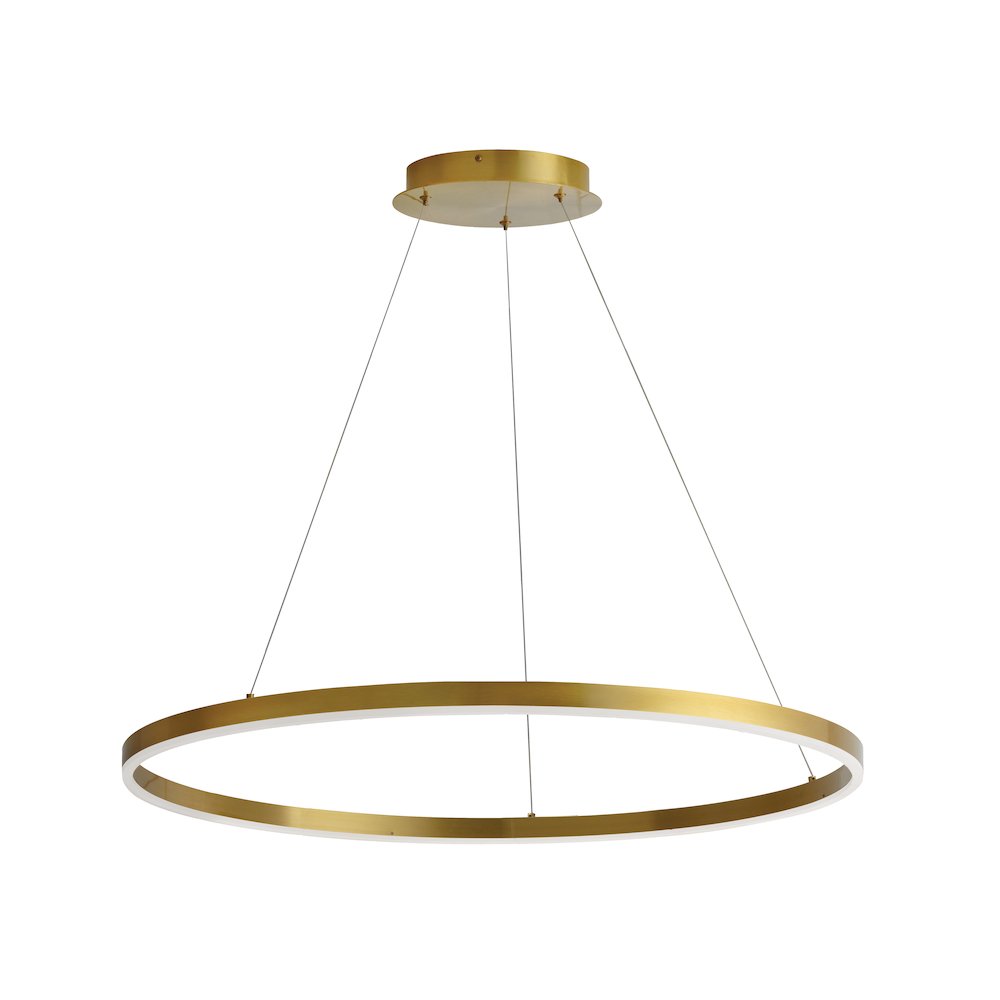 63W Colour Changing Temperature Chandelier, Aged Brass