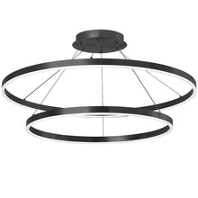 97W Colour Changing Temperature Chandelier, Matte Black