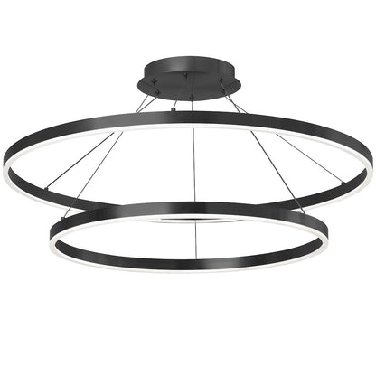 97W Colour Changing Temperature Chandelier, Matte Black
