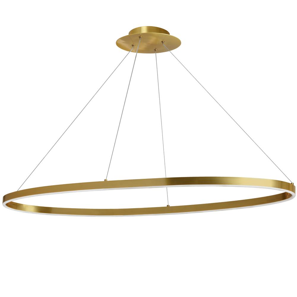 63W Horiz Chandelier, AGB, WH Silicone Diffuser