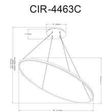 63W Horiz Chandelier, MB, WH Silicone Diffuser