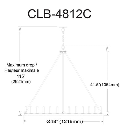12LT Incandescent Chandelier, MB