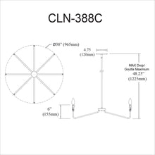 8LT Incandescent Chandelier, AGB
