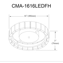 16W Flush Mount Aged Brass with Clear Acrylic