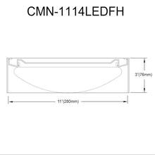 14W Flush Mount Matte Black Metal Shade