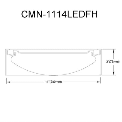 14W Flush Mount Polished Chrome Metal Shade