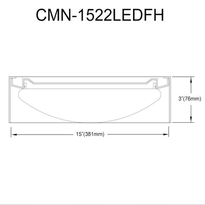 22W Flush Mount w/ Matte Black Metal Shade