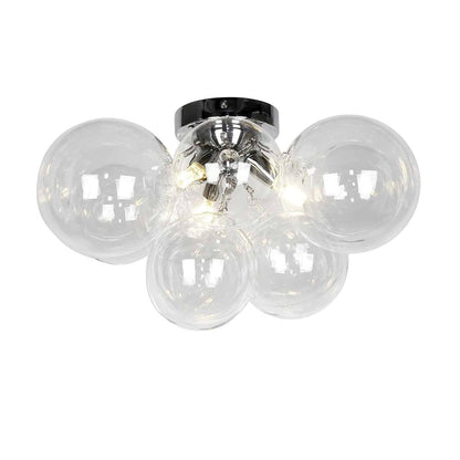 3LT Flush Mount, PC, Clear Glass