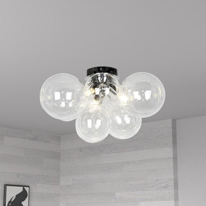 3LT Flush Mount, PC, Clear Glass