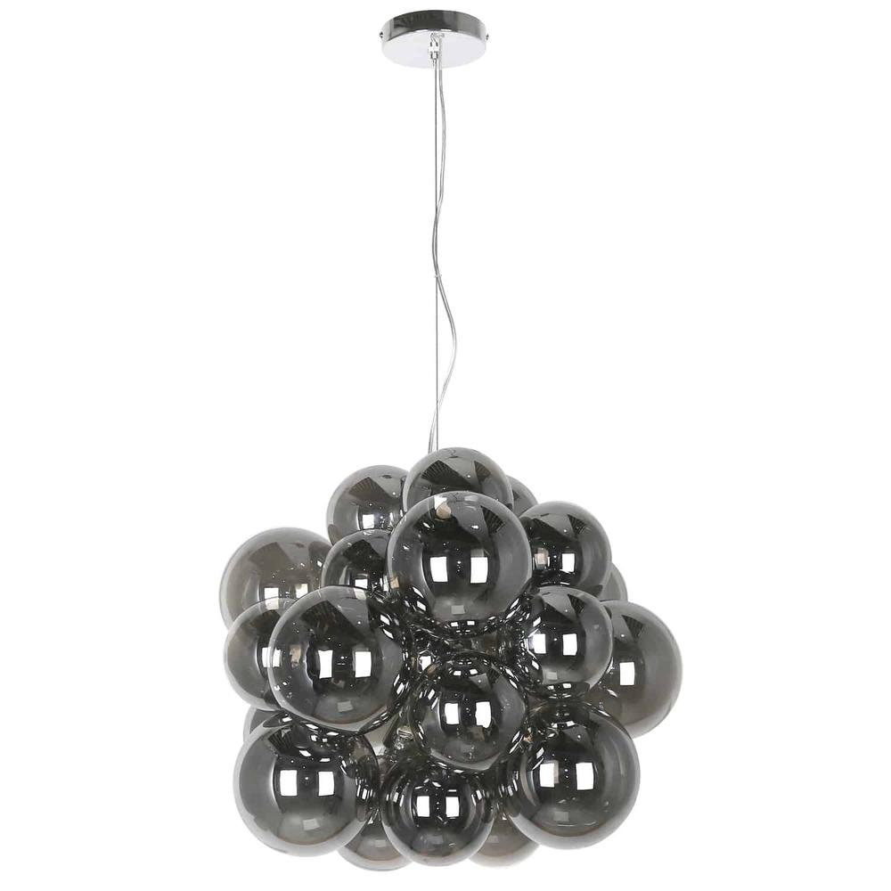 6LT Halogen Pendant, PC, Smoked Glass