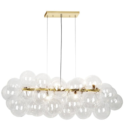 10LT Halogen Horiz Pendant, AGB, Clear Glass