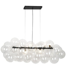 10LT Halogen Horiz Pendant, MB, Clear Glass