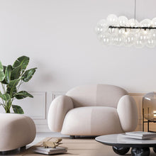 10LT Halogen Horiz Pendant, MB, Clear Glass
