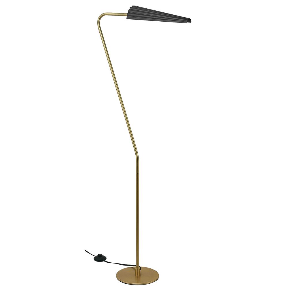 1LT Incandescent Floor Lamp, AGB, MB Shade