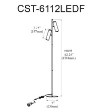 12W Floor Lamp,  SC, FR Acrylic Diffuser