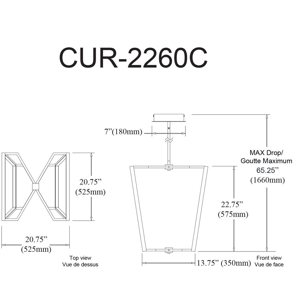 60W Chandelier, AGB, WH Silicone Diffuser