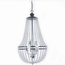 6LT Incandescent Chandelier PC,Clr Glass Beads