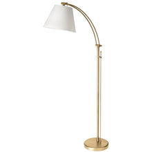 1LT Incan Adjustable Floor Lamp, AGB, WH Shade