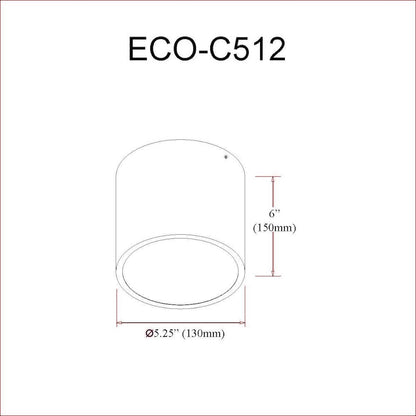 12W Flush Mount Aged Brass with Frosted Acrylic Diffuser