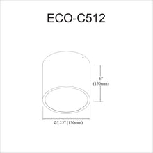 12W Flush Mount, MW, FR Acrylic Diffuser