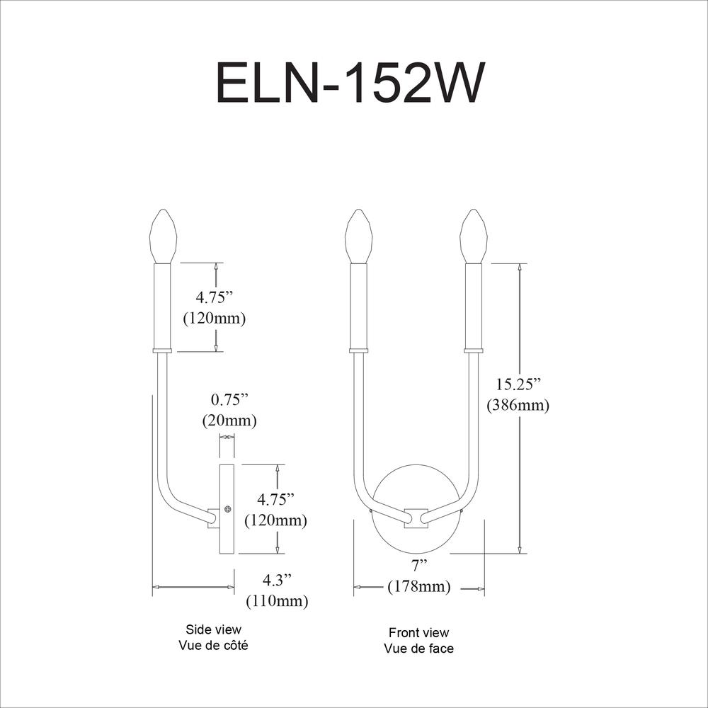 2LT Incandescent Wall Sconce, MB