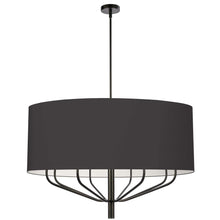 8LT Incandescent Chandelier, MB, WH Shade