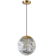 1Lt Incandescent Pendant, AGB, Smoke Glass