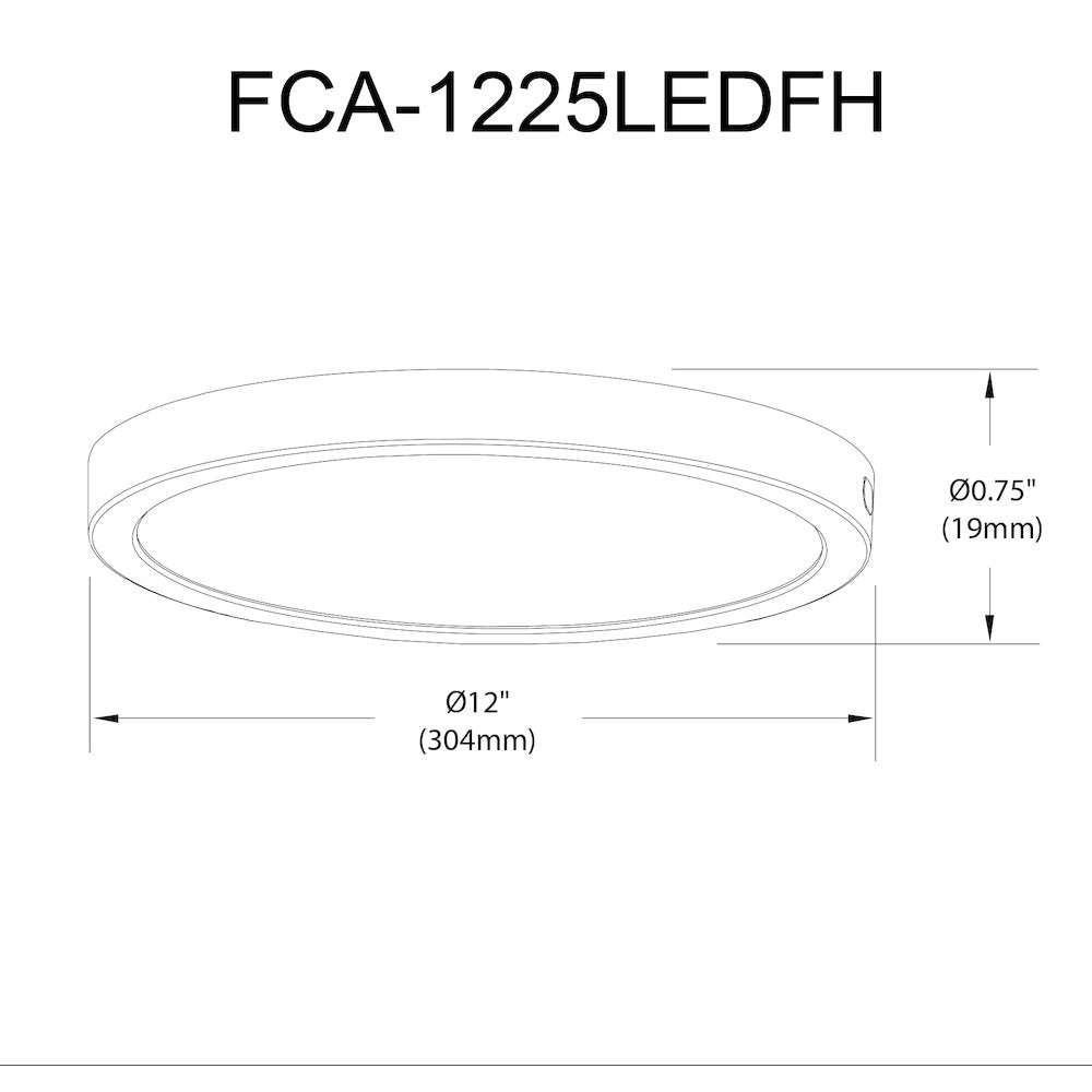 25W Matte White Flush Mount