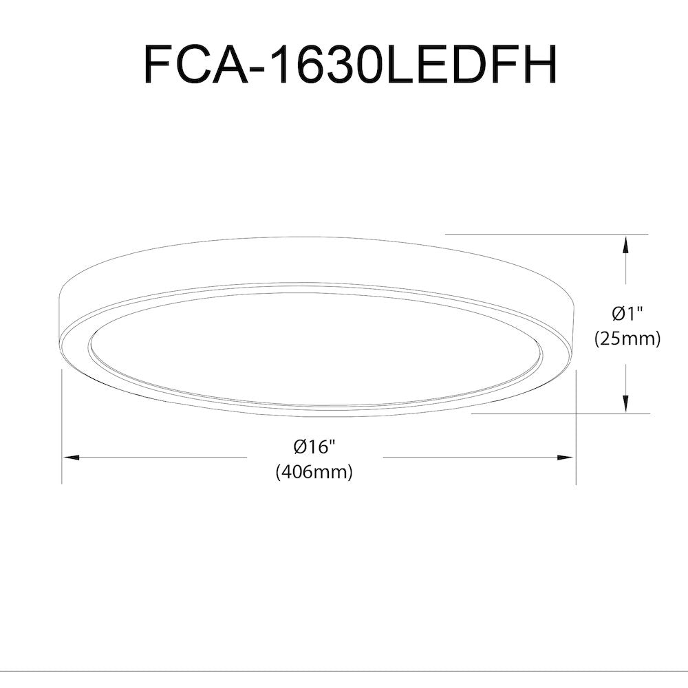 30W Matte Black Flush Mount