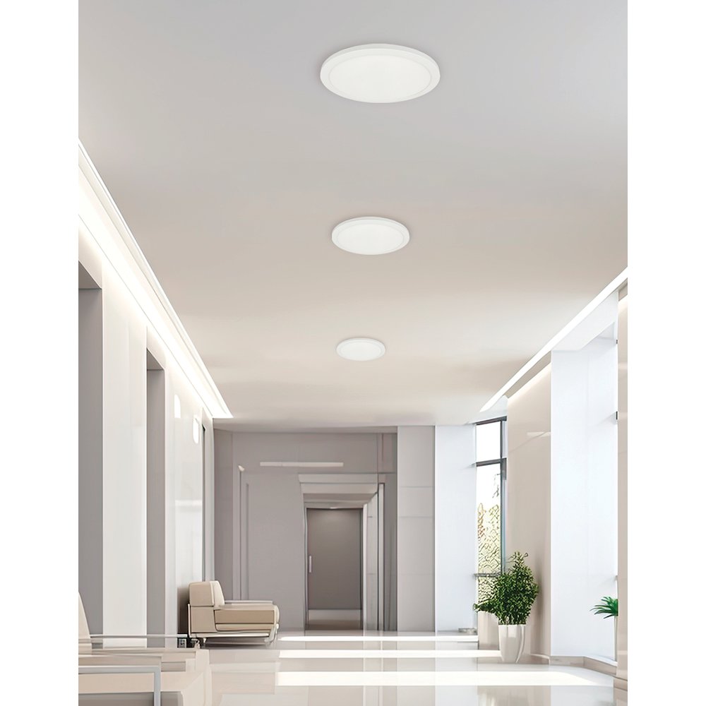30W Matte White Flush Mount