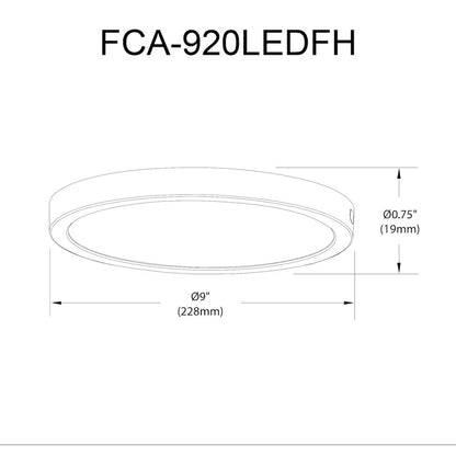 20W Matte Black Flush Mount