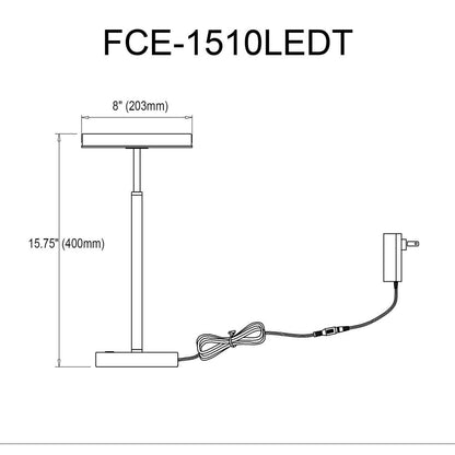 10W Table Lamp, SB, WH Acrylic Diff