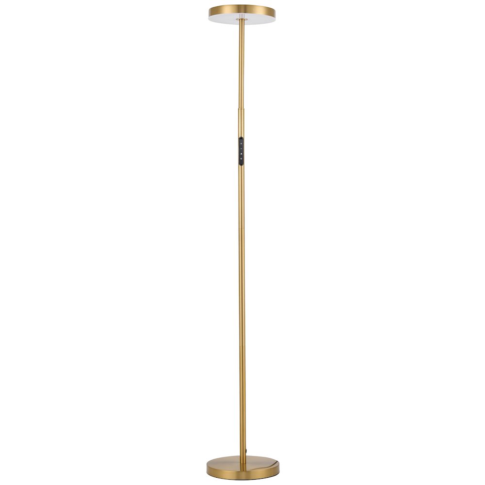 30W Floor Lamp in Polished Chrome w/ White Acrylic Diffuser